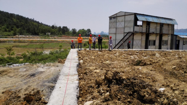 110kV新桂送变电工程 (110kV新桂变电站工程)挡土墙验收